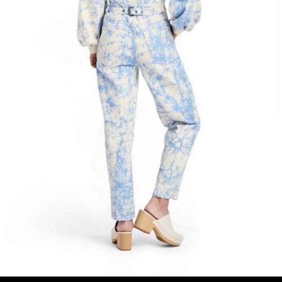 Rachel Comey blue tie-dye high rise mom jeans new women's size 2 - Picture 5 of 10